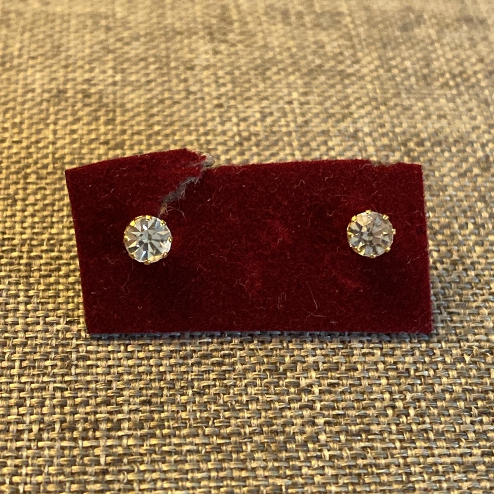 Vintage Rhinestone Stud Earrings